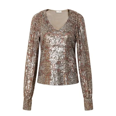 Muinchille Fada Sequined V-muineál Barr