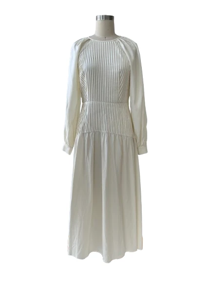 Gúna Bán Le sleeves Fada
